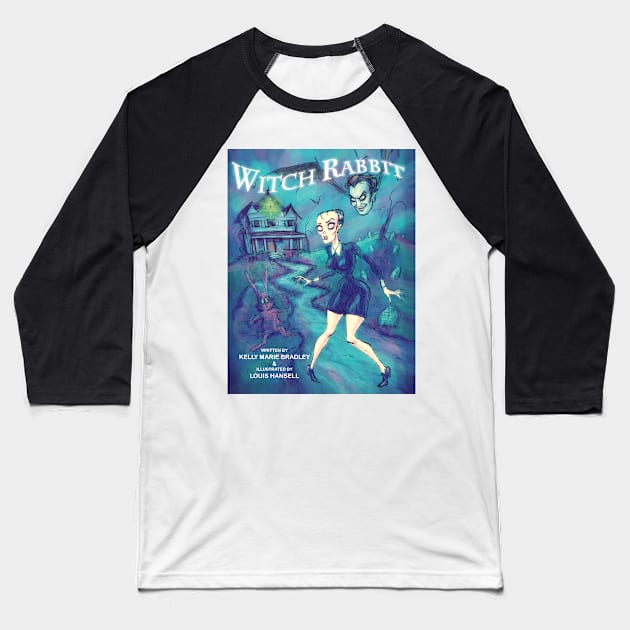 Witch Rabbit Baseball T-Shirt by Groovy Ghoul